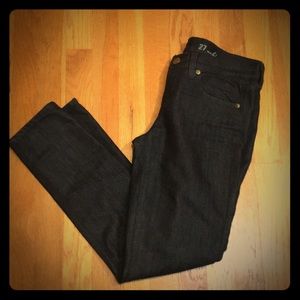J.Crew  Dark Denim Toothpick Ankle Jeans.  27